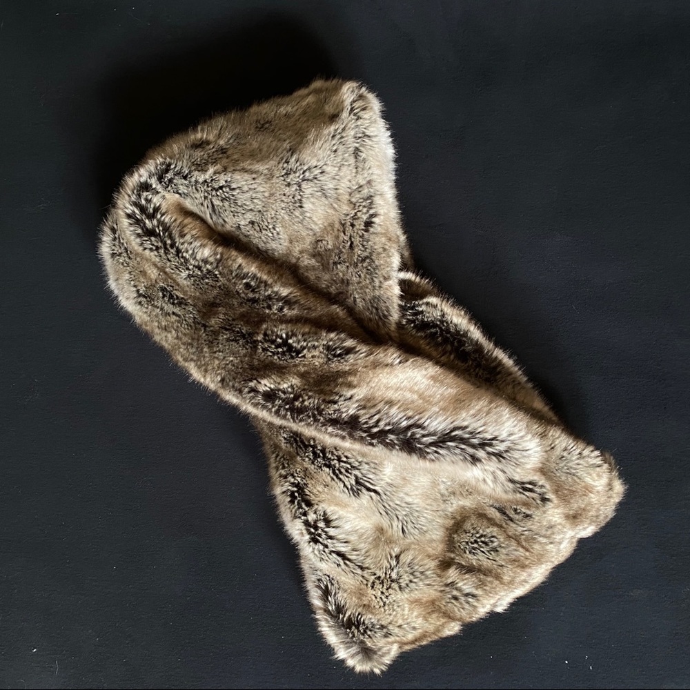 Super cozy faux fur circle scarf